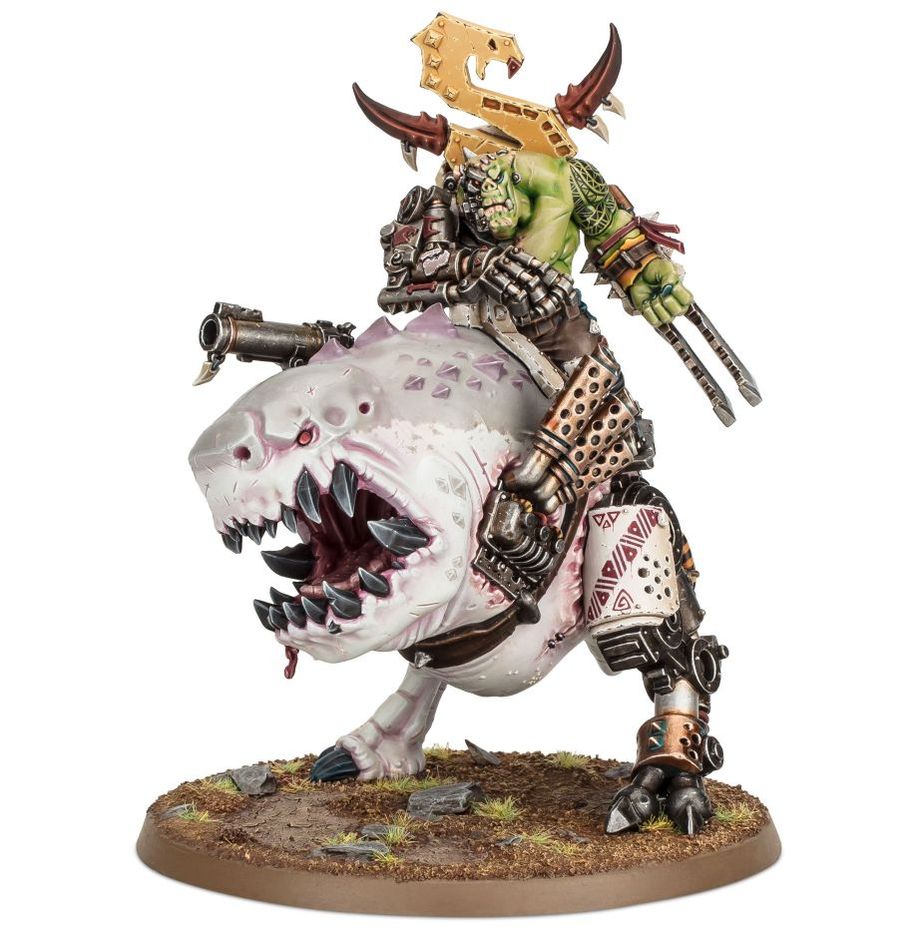 Orks: Mozrog Skragbad/Beastboss on Squigosaur