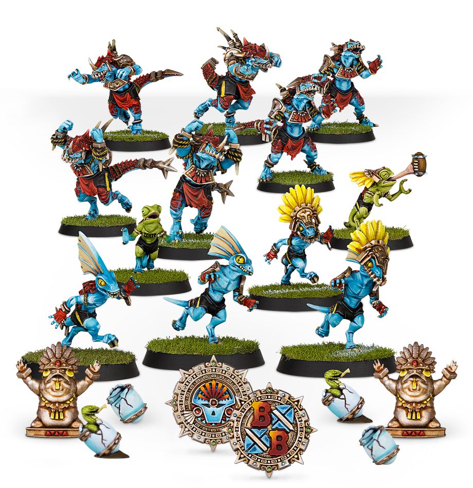 Blood Bowl- Lizardmen Team: Gwaka'moli Crater Gators