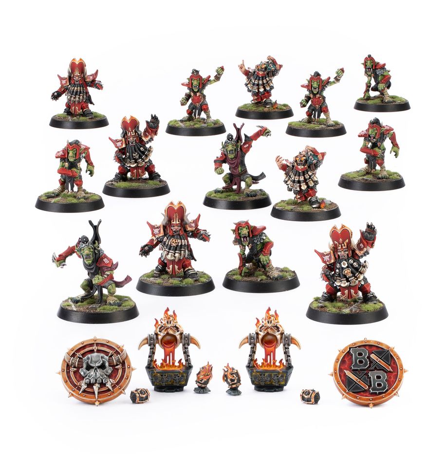Blood Bowl- Chaos Dwarf Team: Zharr-Naggrund Ziggurats
