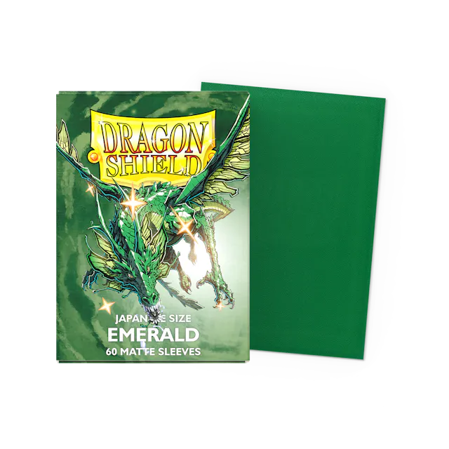 Dragon shield- Matte Emerald- Japanese size