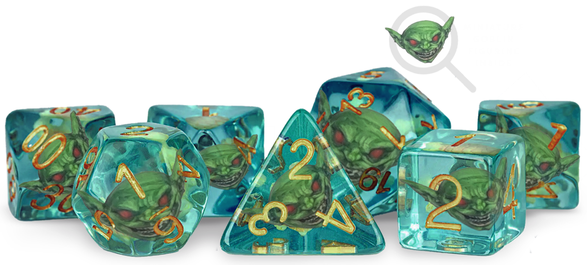 Pathfinder 7 Dice set- Goblin