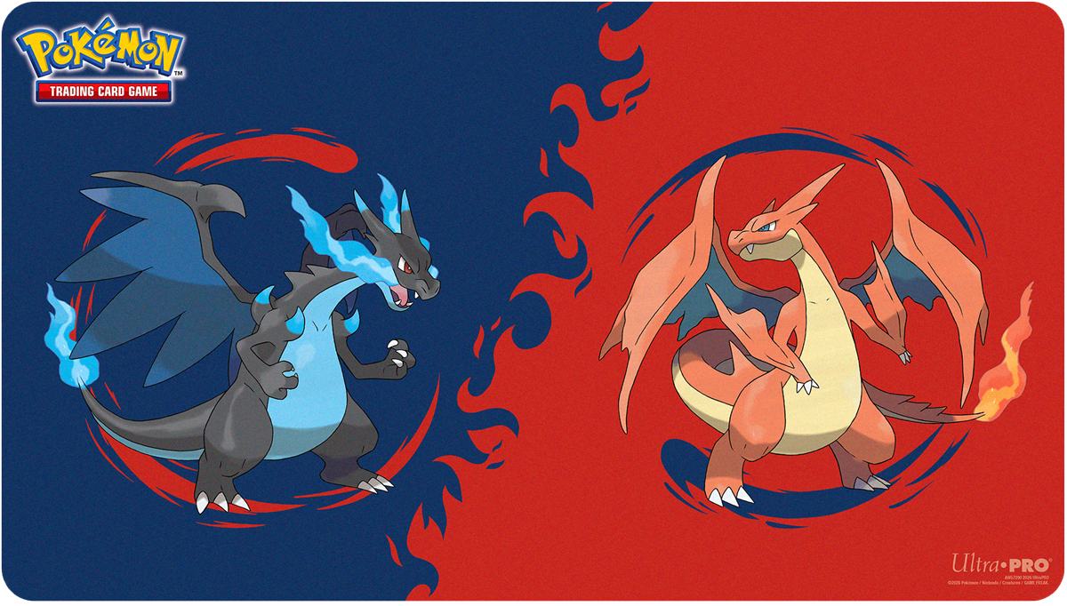 UP Playmat- Pokemon: Mega Charizard X & Mega Charizard Y