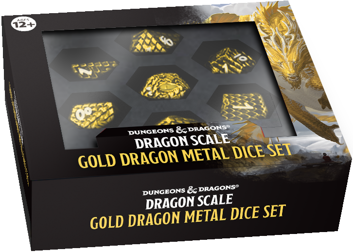 D&D Metal 7 Die Set Dragon Scale