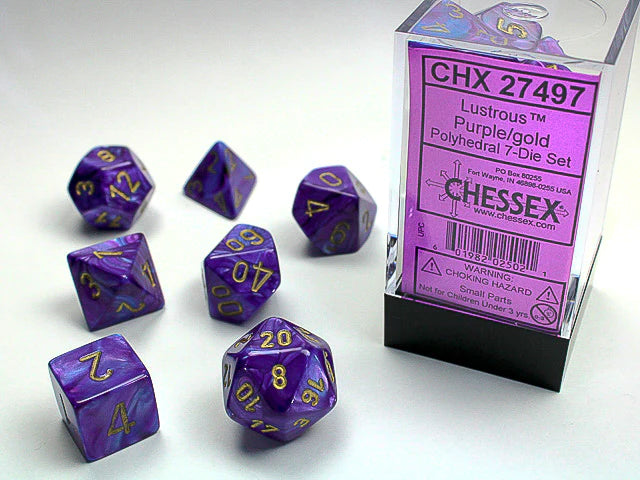 Lustrous 7 Die Set- Purple/Gold