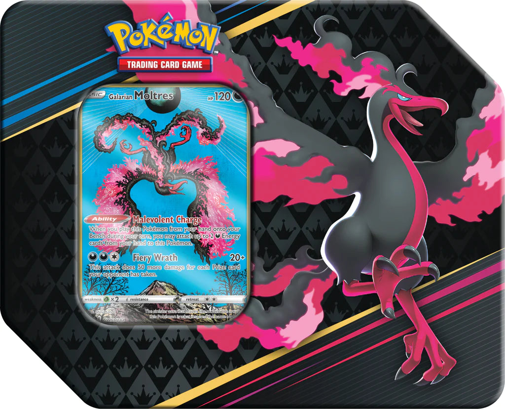 Pokemon Crown Zenith Galarian Tin - Moltres