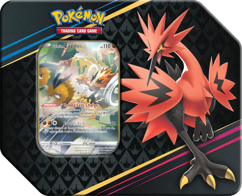 Pokemon Crown Zenith Galarian Tin - Zapdos