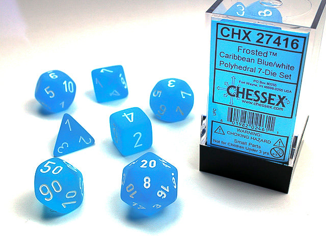 Frosted 7 Die Set Caribbean Blue/White