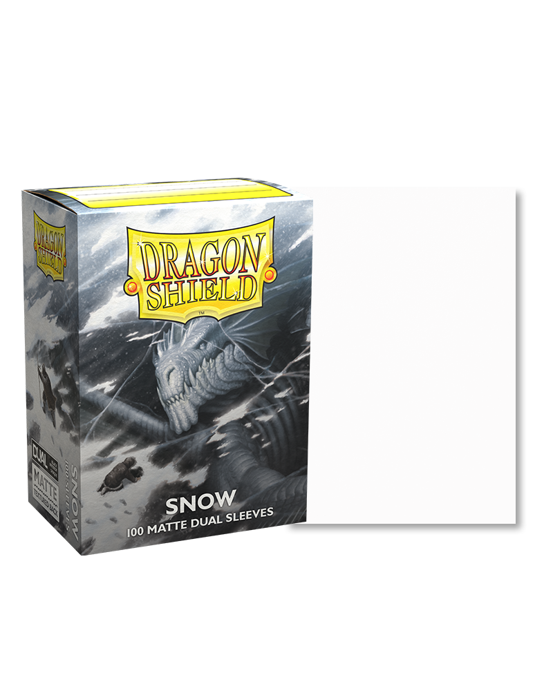 Dragon Shield Sleeves- Matte Dual Snow(100ct)