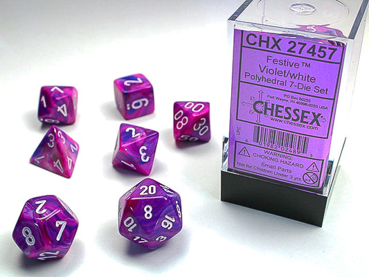 Festive 7 Die Set Violet/White