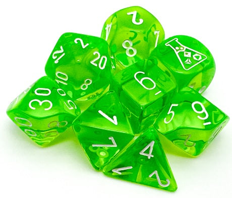 Lab Dice- Translucent- Rad Green/White