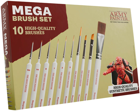 The Army Painter Warpaints- Mega Brush Set (10)