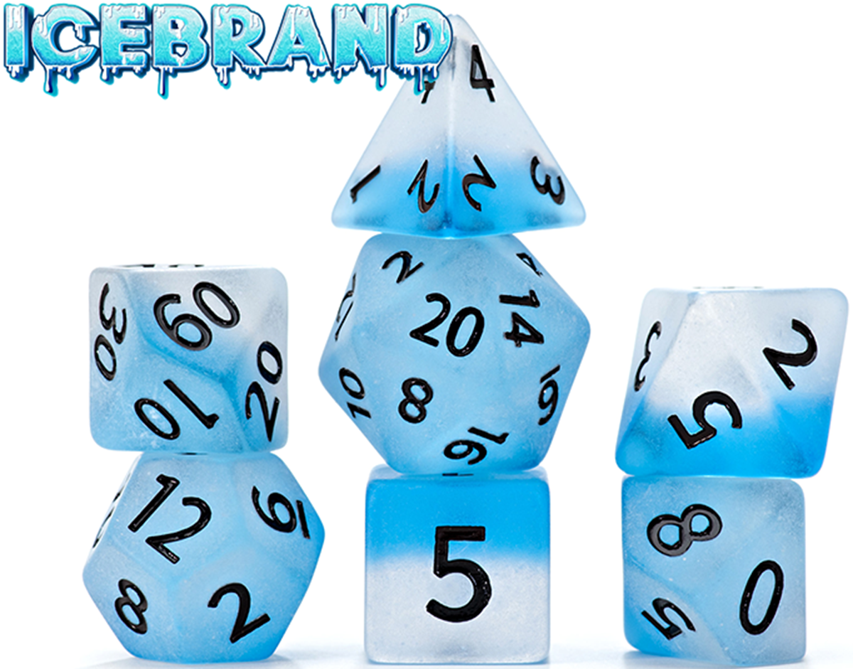 Sea Glass Dice- Icebrand- 7 Die Set