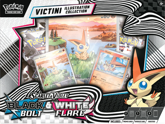 Pokemon: Black Bolt & White Flare- Victini Illustration Collection