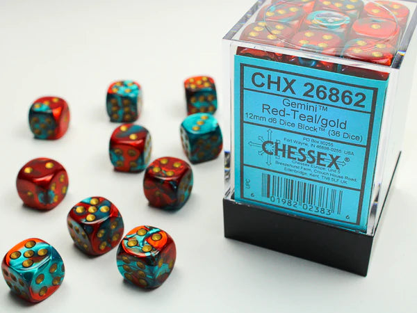 Gemini 36 D6 Red-Teal/Gold 12mm