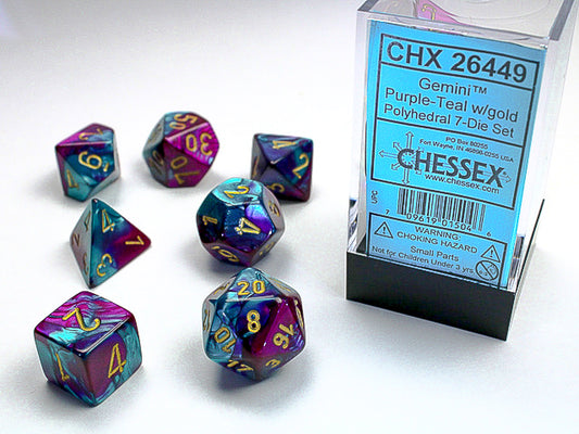 Gemini 7 Die set- Purple-Teal/Gold